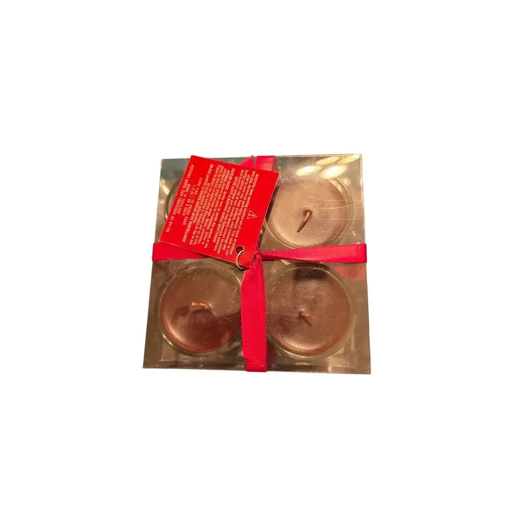 Pottery Barn Holiday Berry Scented Glass Votives Set of 4 New Unopened